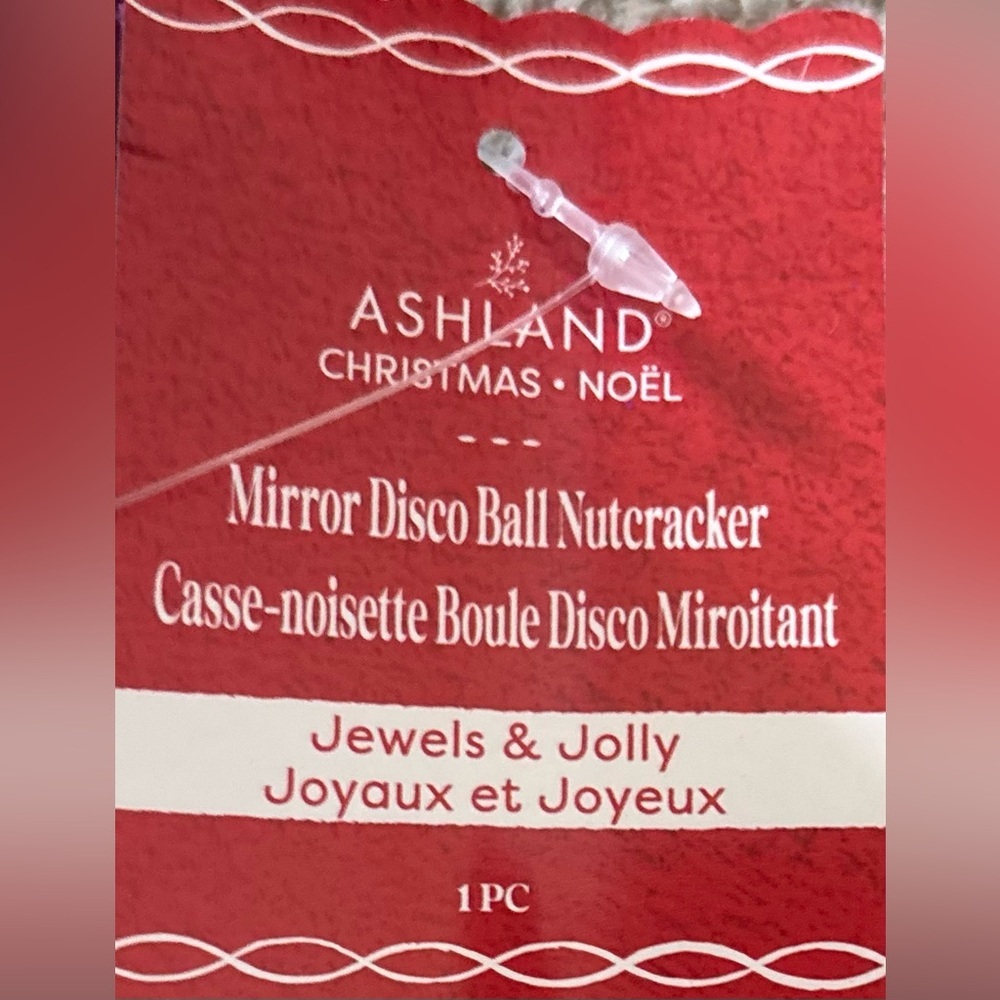 Ashland Christmas mirror disco ball nutcracker NWT NEW Xmas pink 13” - Picture 3 of 8